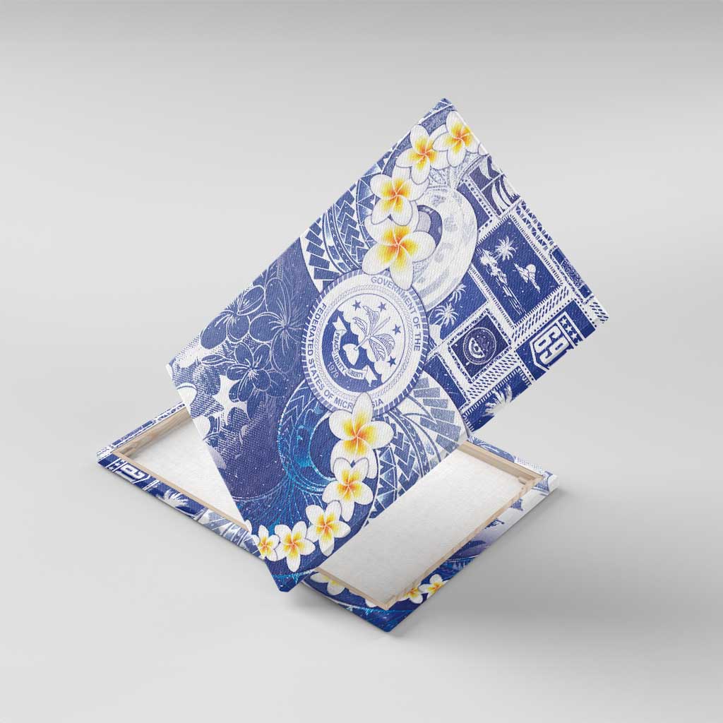 Federated States Of Micronesia Christmas Canvas Wall Art Retro Style Bright Version - Polynesian Pride