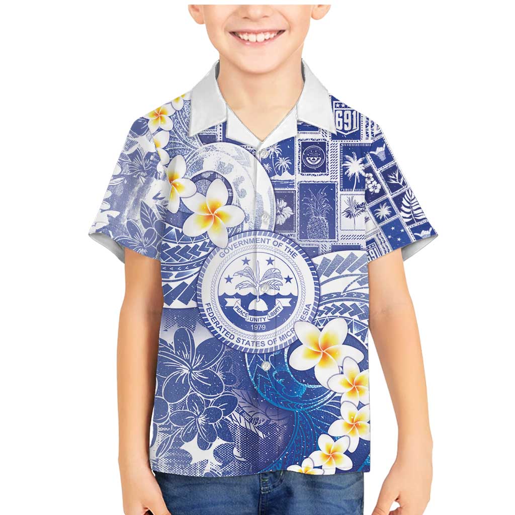 Federated States Of Micronesia Christmas Family Matching Mermaid Dress and Hawaiian Shirt Retro Style Bright Version - Polynesian Pride