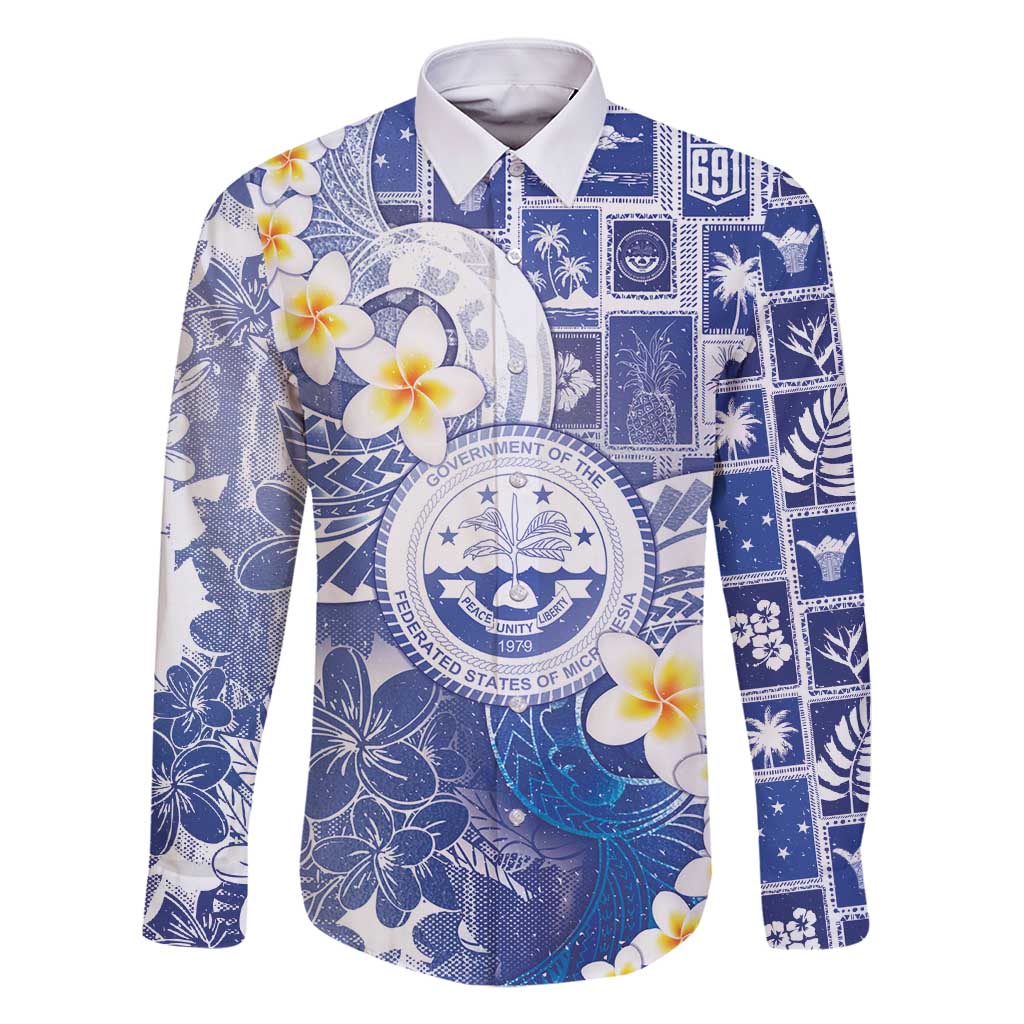 Federated States Of Micronesia Christmas Family Matching Off Shoulder Short Dress and Hawaiian Shirt Retro Style Bright Version - Polynesian Pride