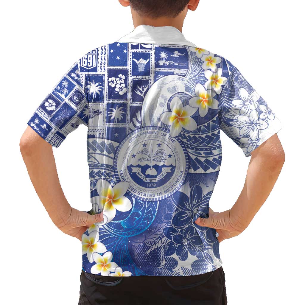 Federated States Of Micronesia Christmas Family Matching Puletasi and Hawaiian Shirt Retro Style Bright Version - Polynesian Pride