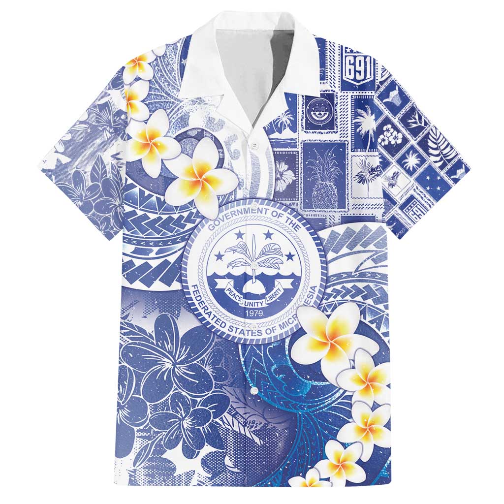 Federated States Of Micronesia Christmas Family Matching Puletasi and Hawaiian Shirt Retro Style Bright Version - Polynesian Pride
