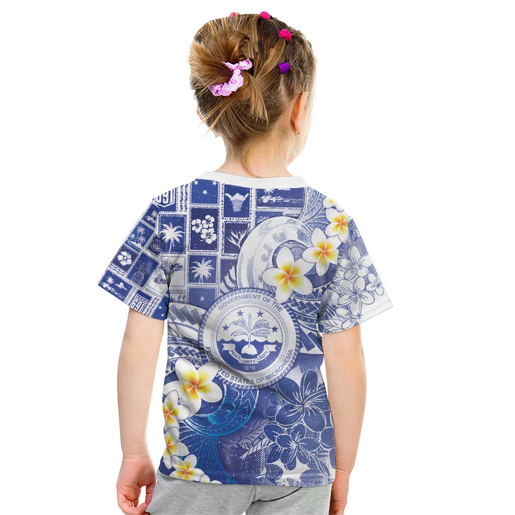 Federated States Of Micronesia Christmas Kid T Shirt Retro Style Bright Version - Polynesian Pride
