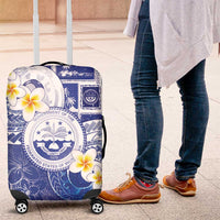 Federated States Of Micronesia Christmas Luggage Cover Retro Style Bright Version - Polynesian Pride