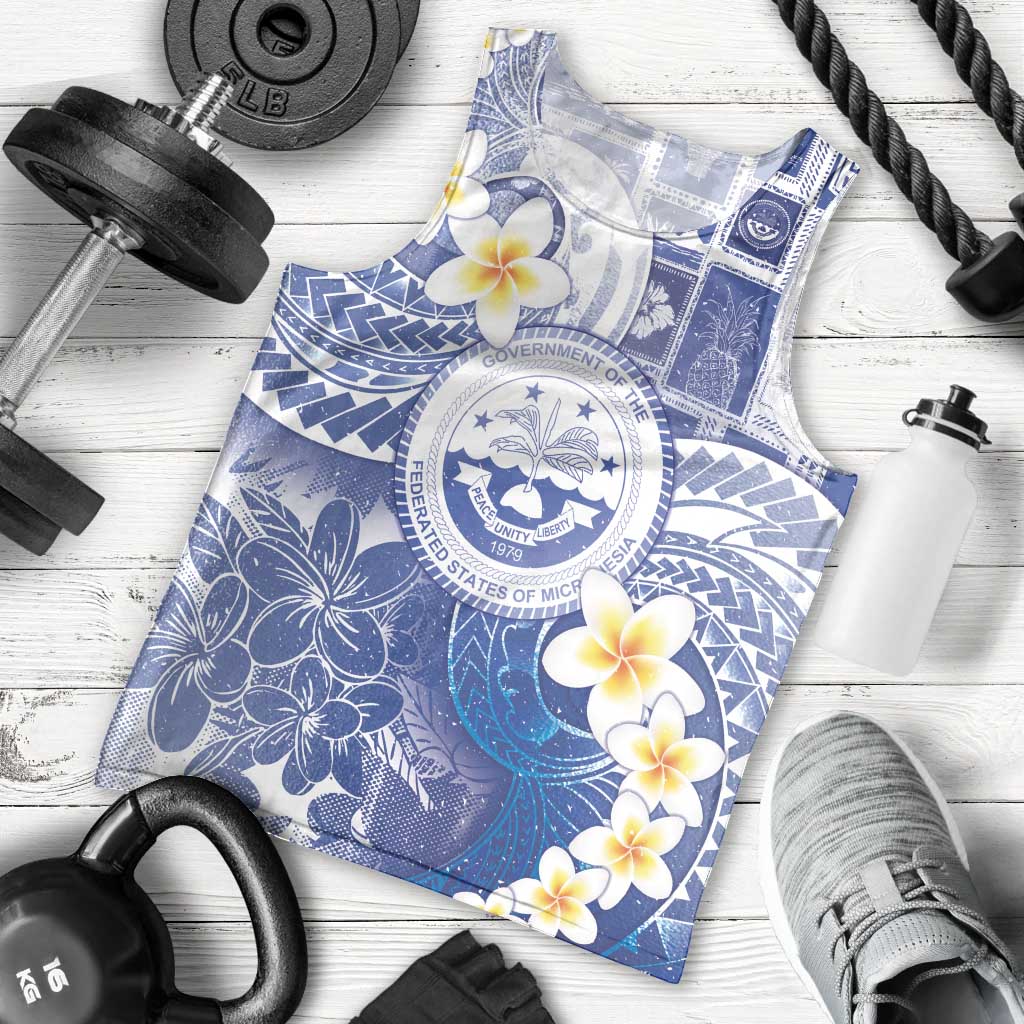 Federated States Of Micronesia Christmas Men Tank Top Retro Style Bright Version - Polynesian Pride
