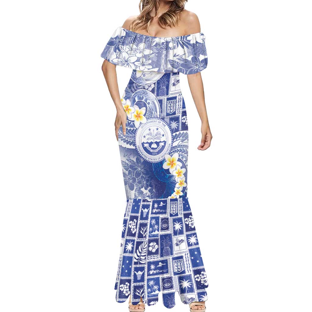 Federated States Of Micronesia Christmas Mermaid Dress Retro Style Bright Version - Polynesian Pride