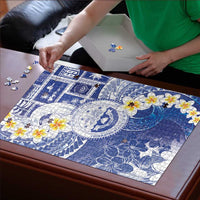 Federated States Of Micronesia Christmas Puzzle Retro Style Bright Version - Polynesian Pride