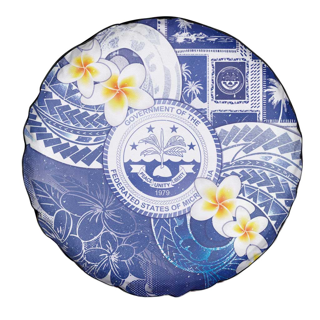Federated States Of Micronesia Christmas Spare Tire Cover Retro Style Bright Version - Polynesian Pride
