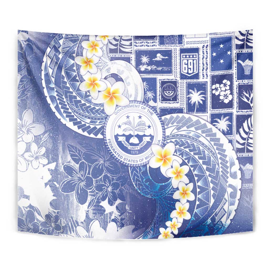 Federated States Of Micronesia Christmas Tapestry Retro Style Bright Version - Polynesian Pride