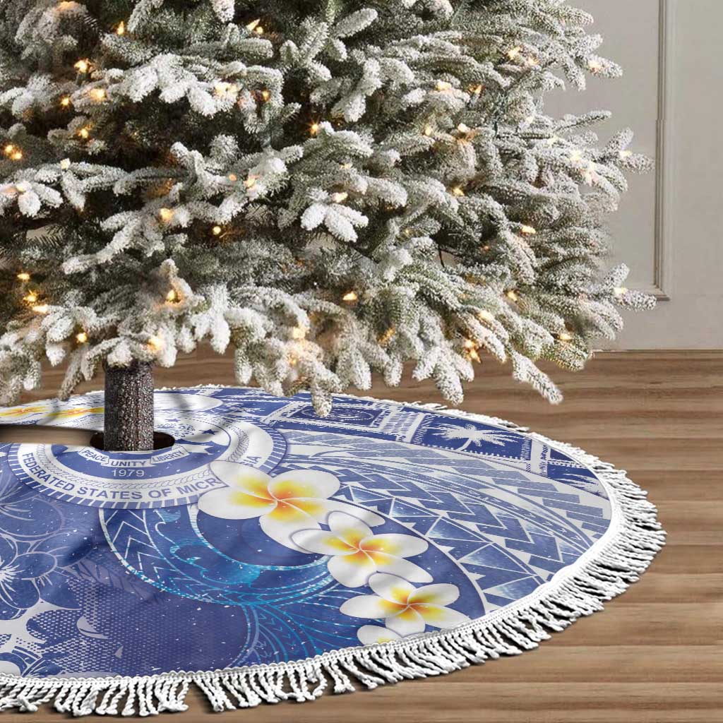 Federated States Of Micronesia Christmas Tree Skirt Retro Style Bright Version - Polynesian Pride