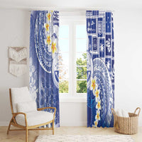 Federated States Of Micronesia Christmas Window Curtain Retro Style Bright Version - Polynesian Pride