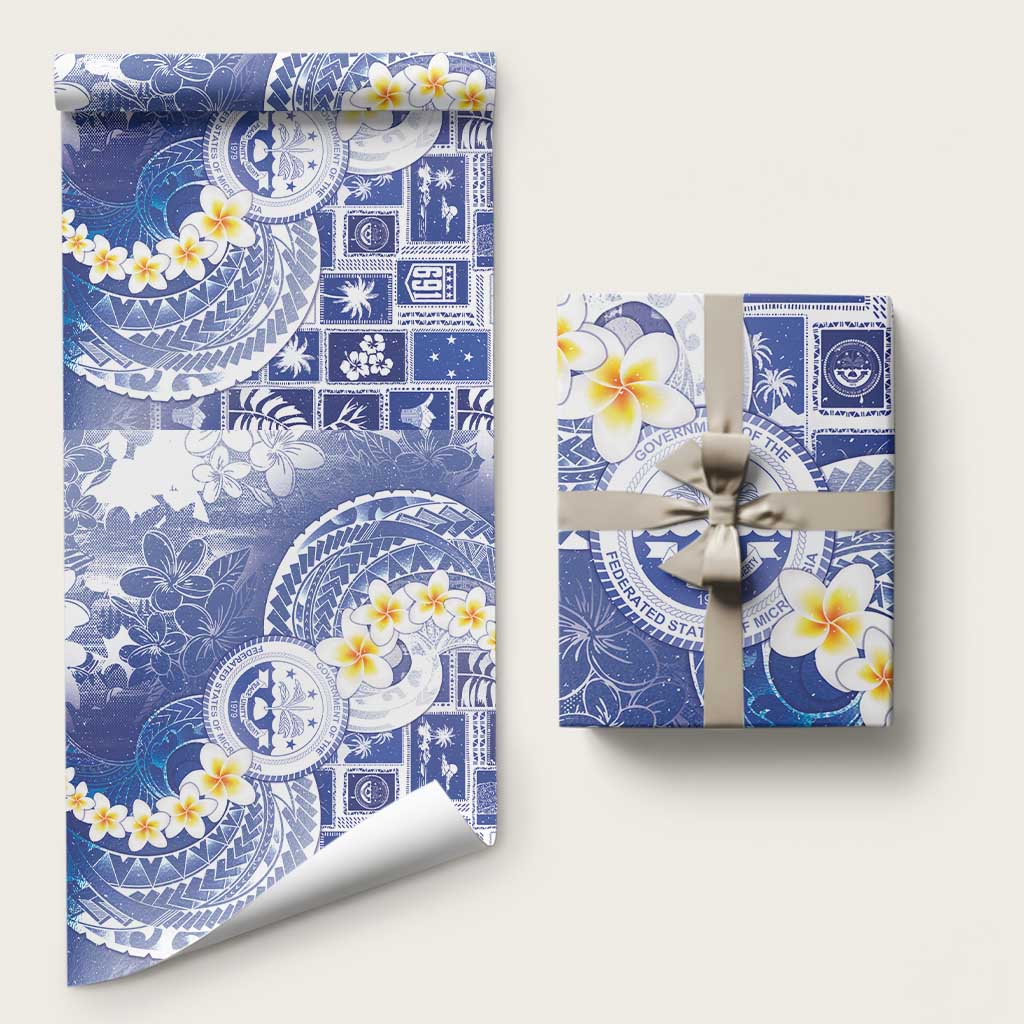 Federated States Of Micronesia Christmas Wrapping Paper Retro Style Bright Version - Polynesian Pride