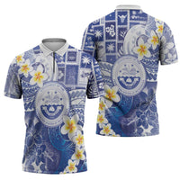 Federated States Of Micronesia Christmas Zipper Polo Shirt Retro Style Bright Version - Polynesian Pride