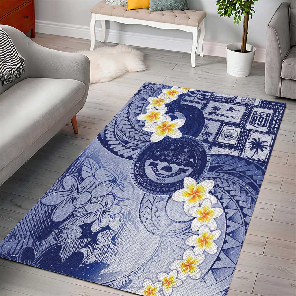 Federated States Of Micronesia Christmas Area Rug Retro Style Dark Version - Polynesian Pride