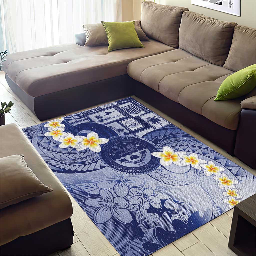 Federated States Of Micronesia Christmas Area Rug Retro Style Dark Version - Polynesian Pride