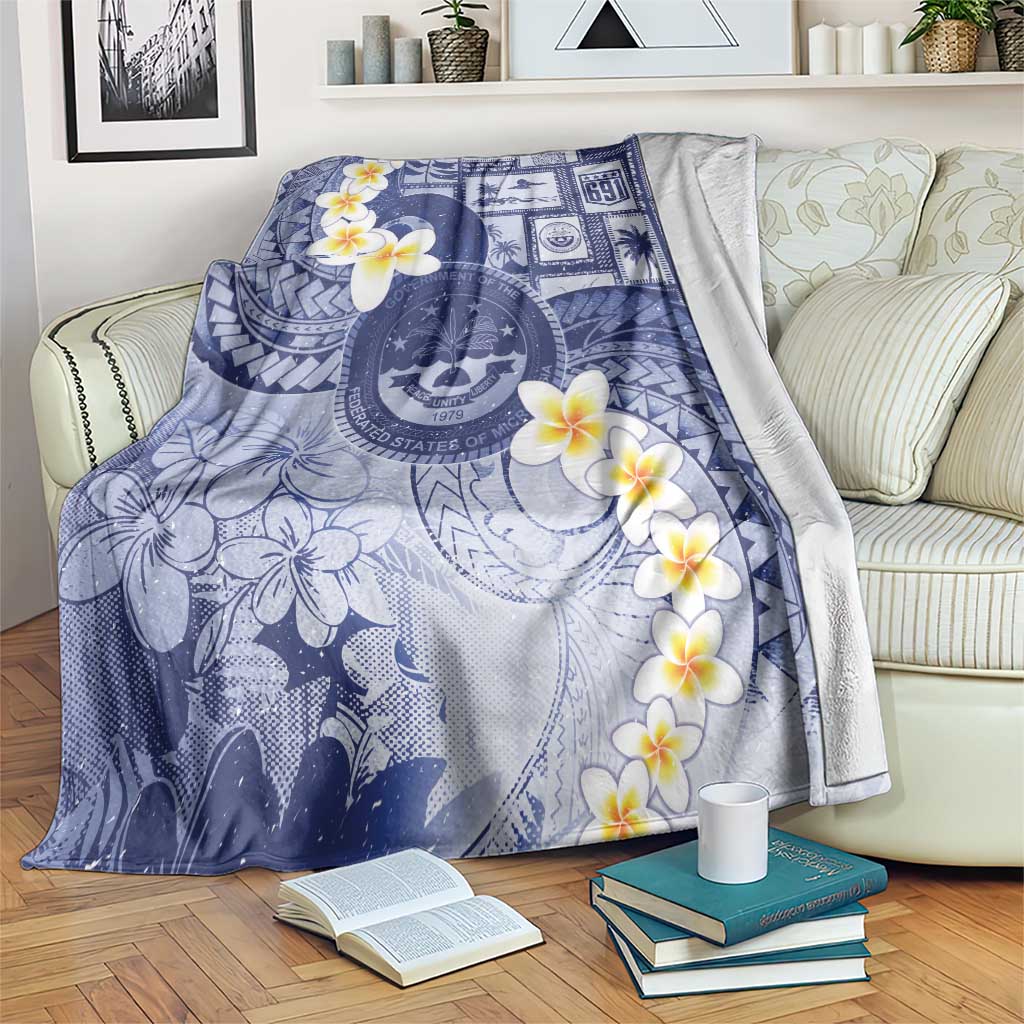 Federated States Of Micronesia Christmas Blanket Retro Style Dark Version - Polynesian Pride