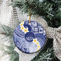 Federated States Of Micronesia Christmas Ceramic Ornament Retro Style Dark Version - Polynesian Pride