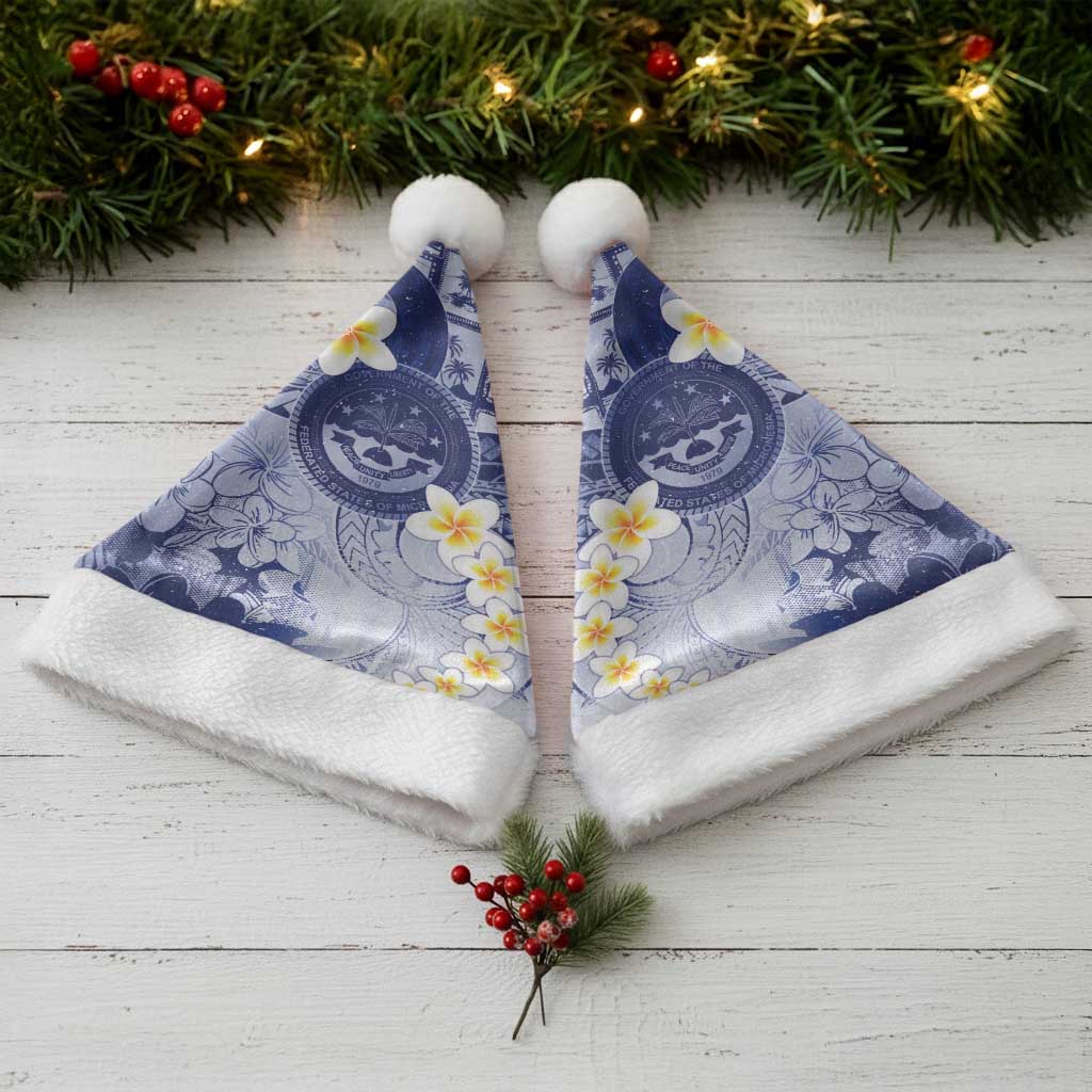 Federated States Of Micronesia Christmas Santa Hat Retro Style Dark Version - Polynesian Pride