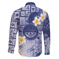 Federated States Of Micronesia Christmas Family Matching Long Sleeve Bodycon Dress and Hawaiian Shirt Retro Style Dark Version - Polynesian Pride