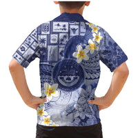 Federated States Of Micronesia Christmas Family Matching Mermaid Dress and Hawaiian Shirt Retro Style Dark Version - Polynesian Pride