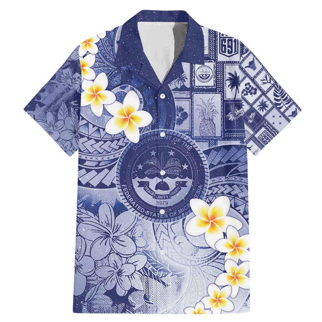 Federated States Of Micronesia Christmas Family Matching Mermaid Dress and Hawaiian Shirt Retro Style Dark Version - Polynesian Pride