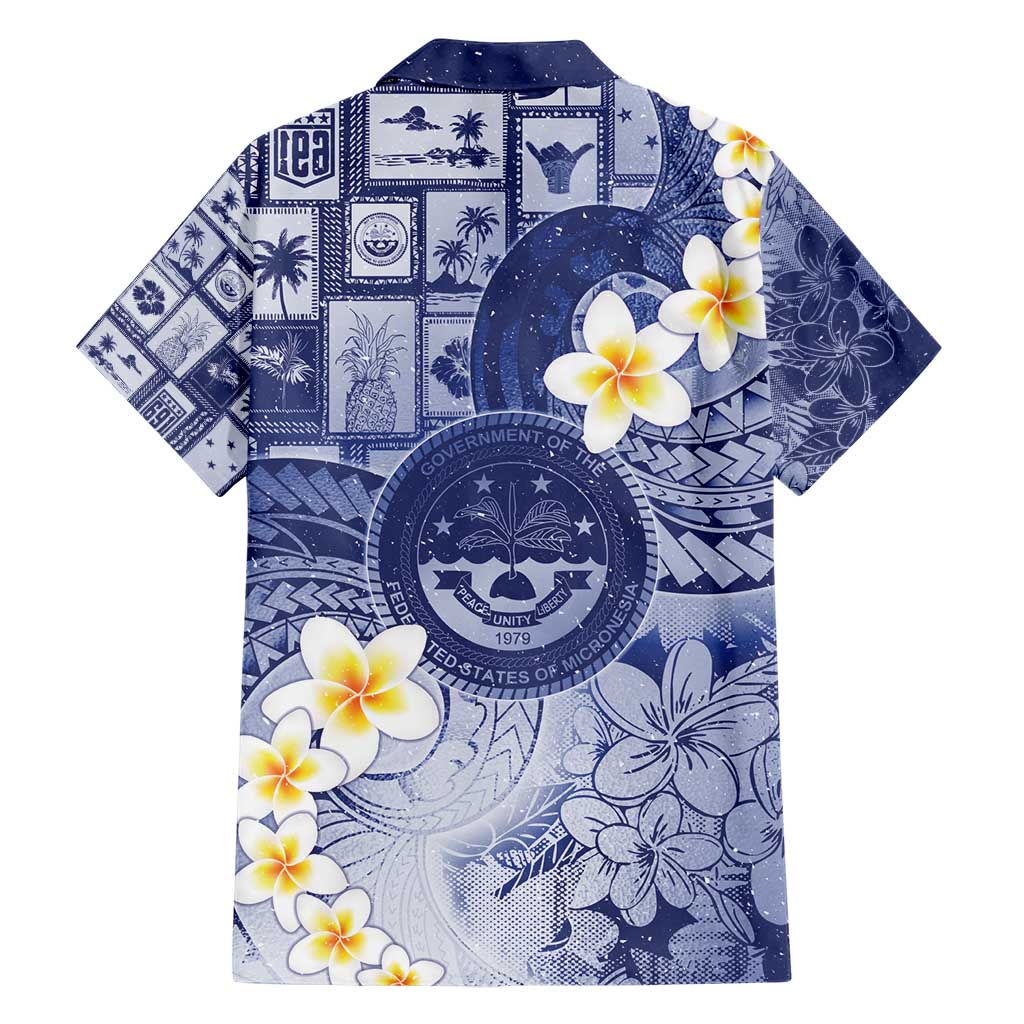 Federated States Of Micronesia Christmas Hawaiian Shirt Retro Style Dark Version - Polynesian Pride