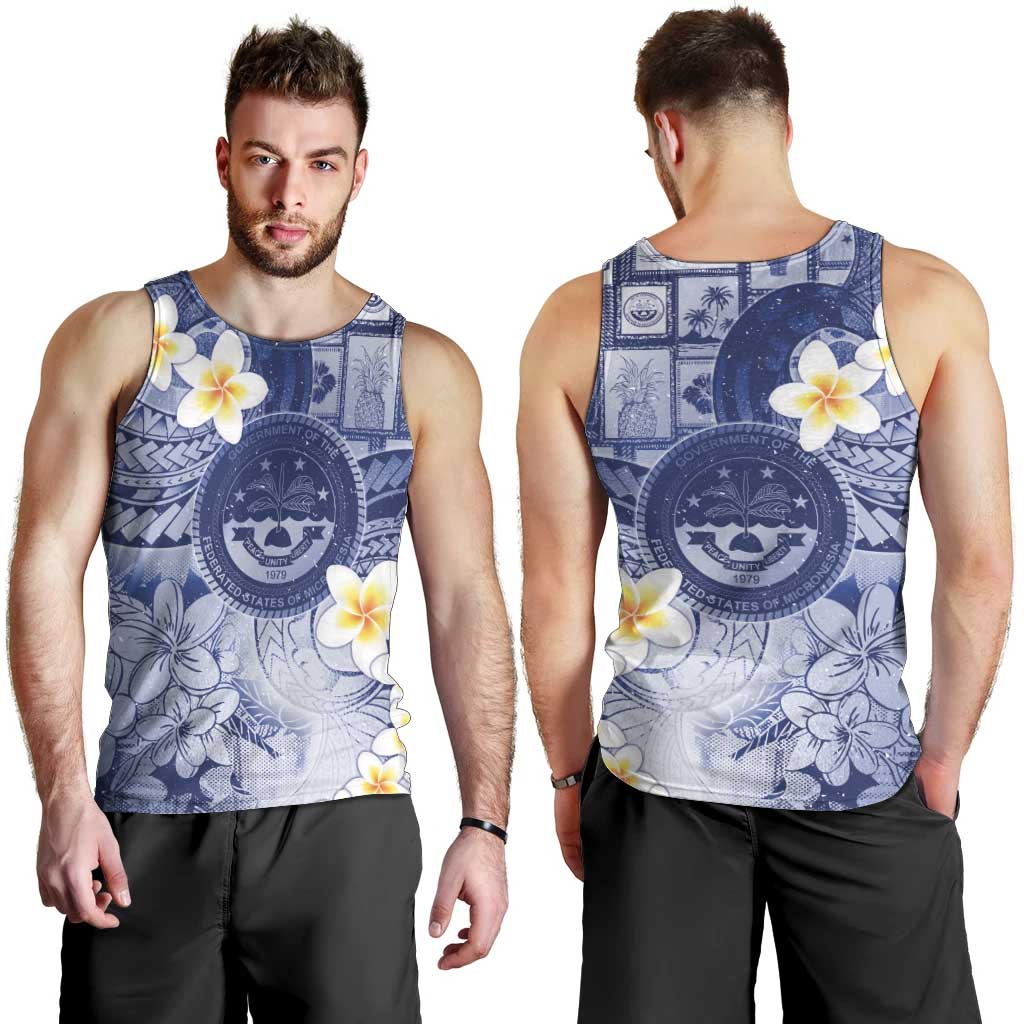 Federated States Of Micronesia Christmas Men Tank Top Retro Style Dark Version - Polynesian Pride