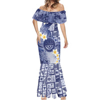 Federated States Of Micronesia Christmas Mermaid Dress Retro Style Dark Version - Polynesian Pride