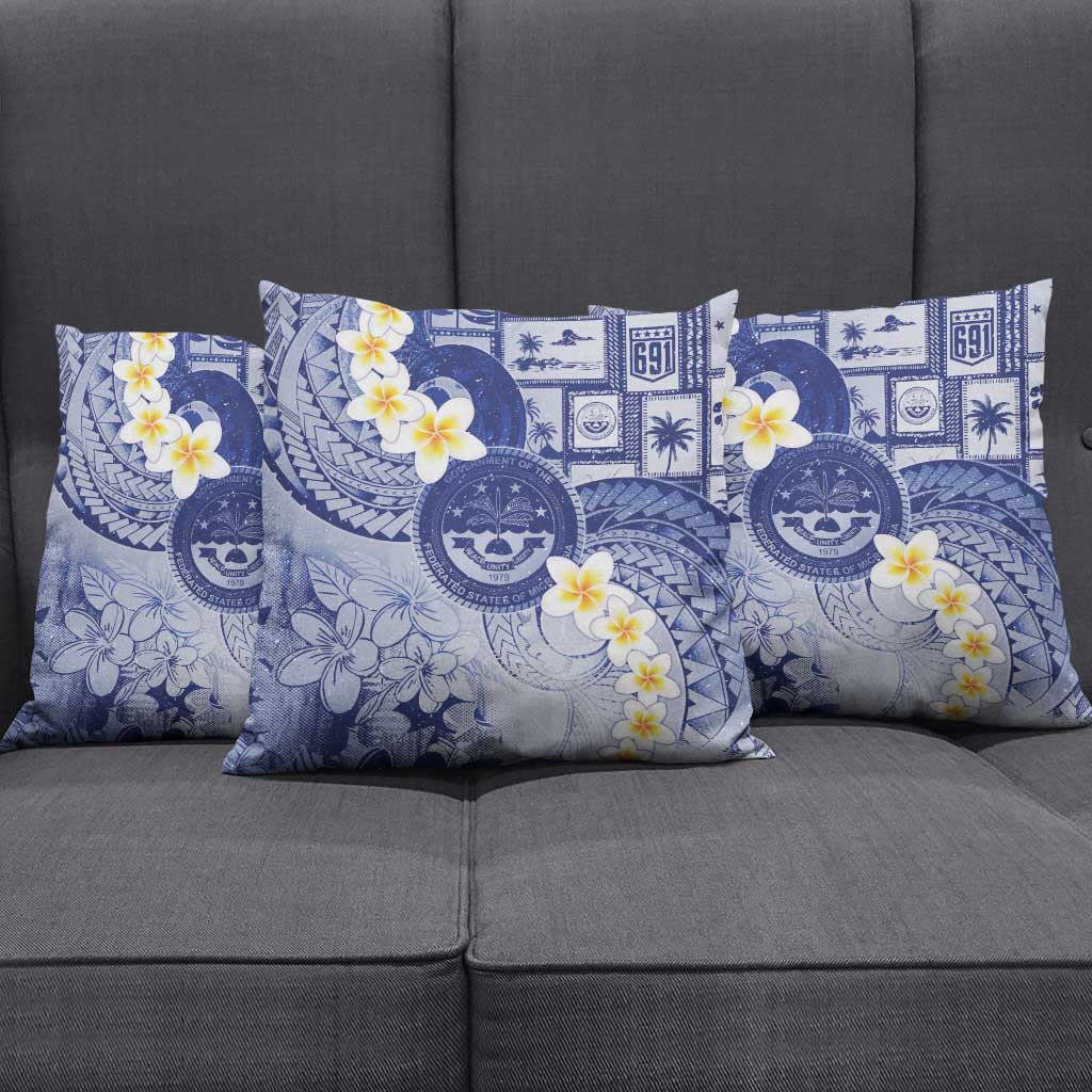 Federated States Of Micronesia Christmas Pillow Cover Retro Style Dark Version - Polynesian Pride