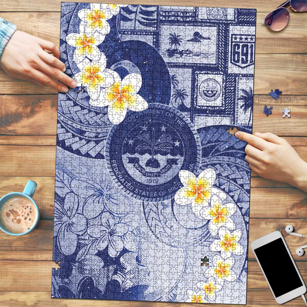 Federated States Of Micronesia Christmas Puzzle Retro Style Dark Version - Polynesian Pride