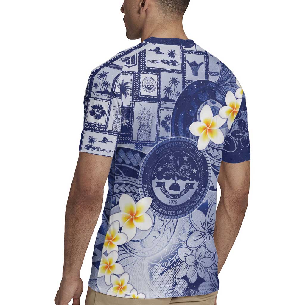 Federated States Of Micronesia Christmas Rugby Jersey Retro Style Dark Version - Polynesian Pride