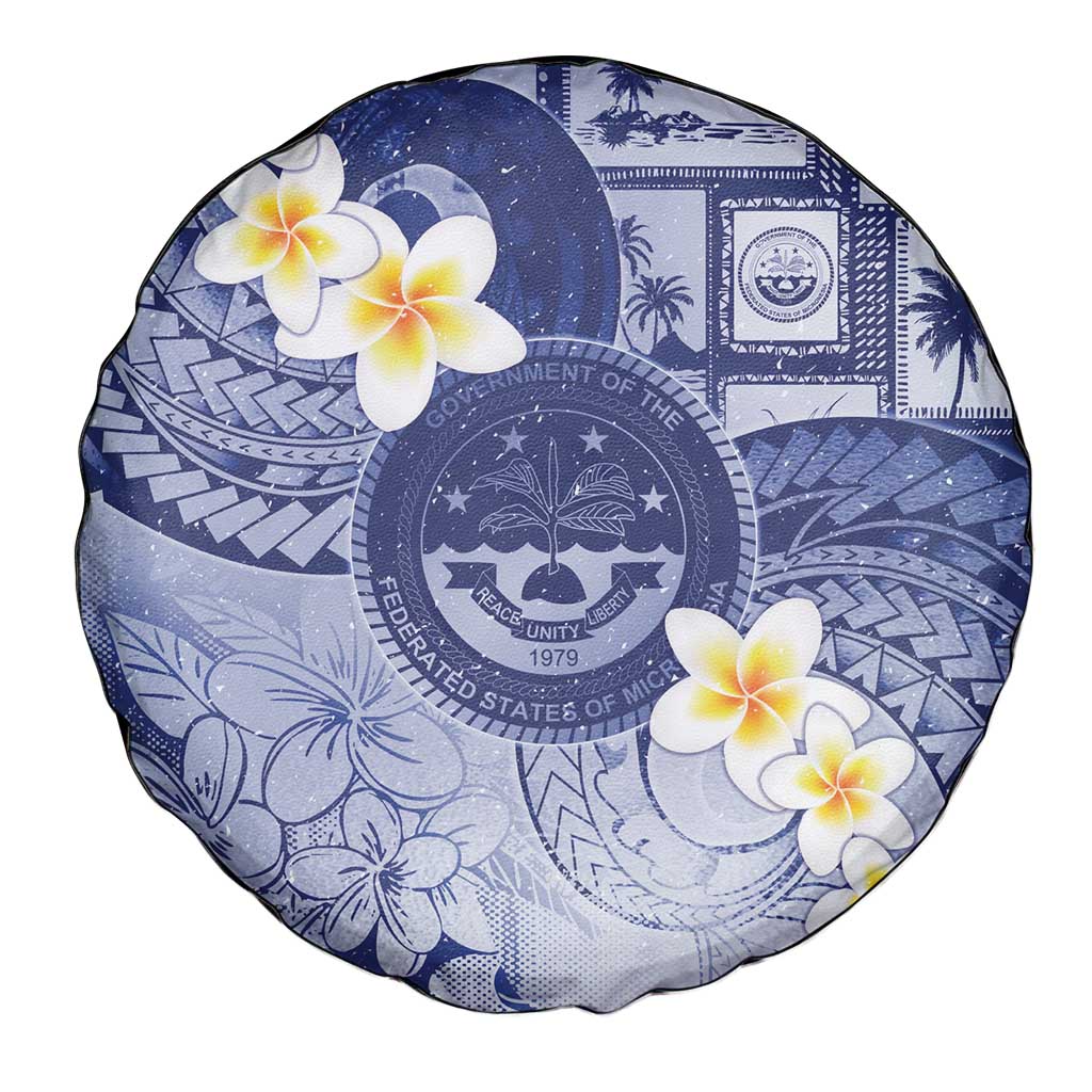 Federated States Of Micronesia Christmas Spare Tire Cover Retro Style Dark Version - Polynesian Pride