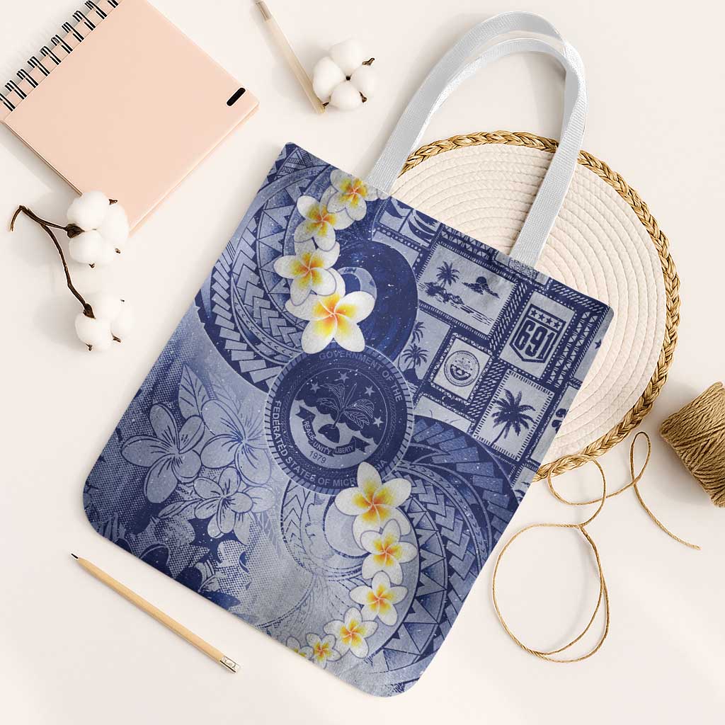 Federated States Of Micronesia Christmas Tote Bag Retro Style Dark Version - Polynesian Pride