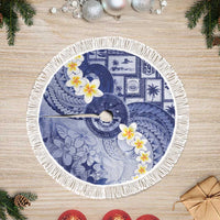 Federated States Of Micronesia Christmas Tree Skirt Retro Style Dark Version - Polynesian Pride