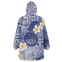 Federated States Of Micronesia Christmas Wearable Blanket Hoodie Retro Style Dark Version - Polynesian Pride