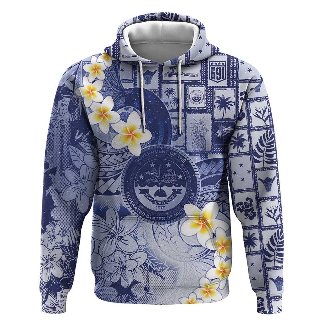Federated States Of Micronesia Christmas Zip Hoodie Retro Style Dark Version - Polynesian Pride