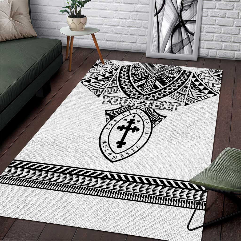 Personalised Melanesian Brotherhood Area Rug With Tribal Pattern - Polynesian Pride