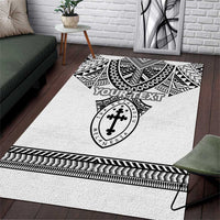Personalised Melanesian Brotherhood Area Rug With Tribal Pattern - Polynesian Pride