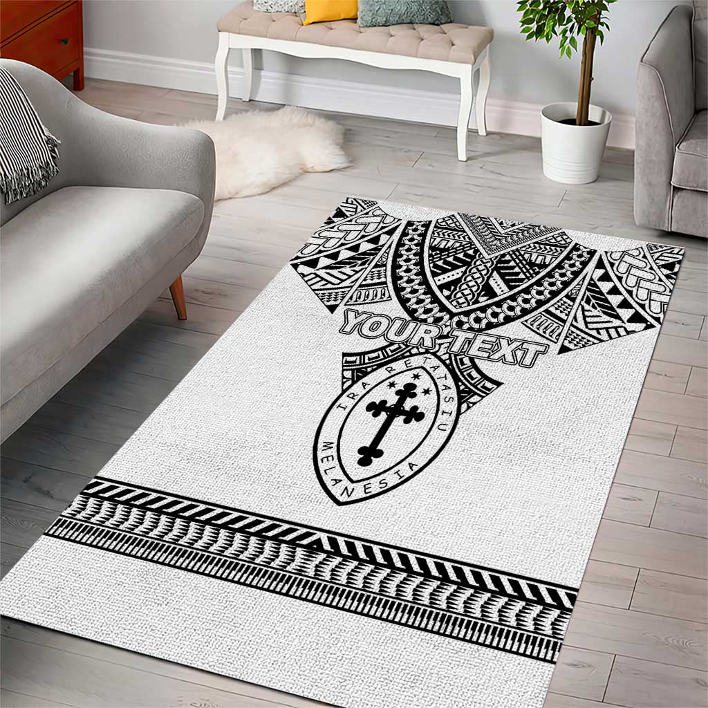 Personalised Melanesian Brotherhood Area Rug With Tribal Pattern - Polynesian Pride