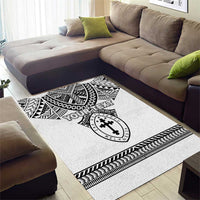 Personalised Melanesian Brotherhood Area Rug With Tribal Pattern - Polynesian Pride
