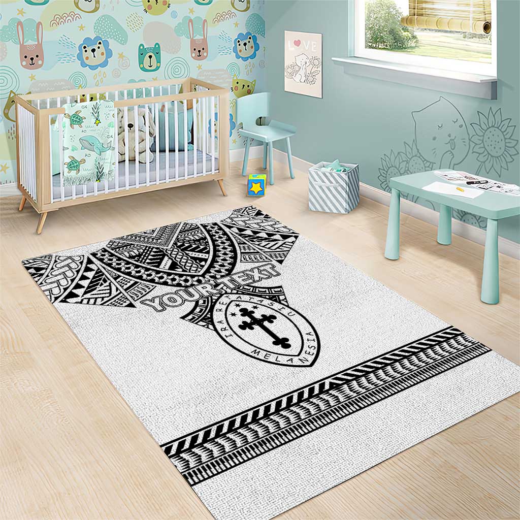 Personalised Melanesian Brotherhood Area Rug With Tribal Pattern - Polynesian Pride