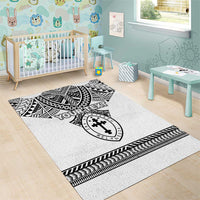 Personalised Melanesian Brotherhood Area Rug With Tribal Pattern - Polynesian Pride