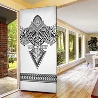 Personalised Melanesian Brotherhood Door Cover With Tribal Pattern - Polynesian Pride