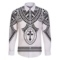 Personalised Melanesian Brotherhood Family Matching Long Sleeve Bodycon Dress and Hawaiian Shirt With Tribal Pattern - Polynesian Pride