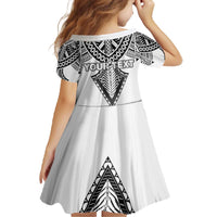 Personalised Melanesian Brotherhood Family Matching Off The Shoulder Long Sleeve Dress and Hawaiian Shirt With Tribal Pattern - Polynesian Pride