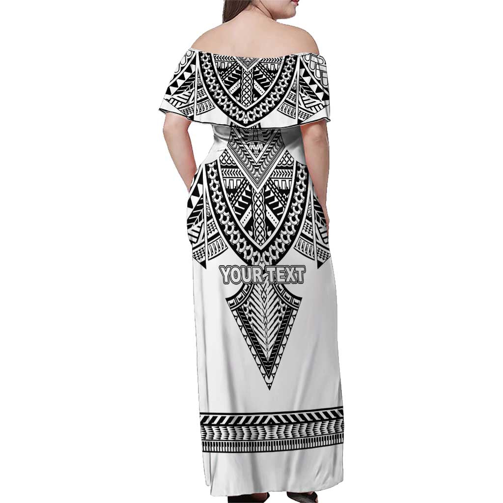 Personalised Melanesian Brotherhood Family Matching Off Shoulder Maxi Dress and Hawaiian Shirt With Tribal Pattern - Polynesian Pride