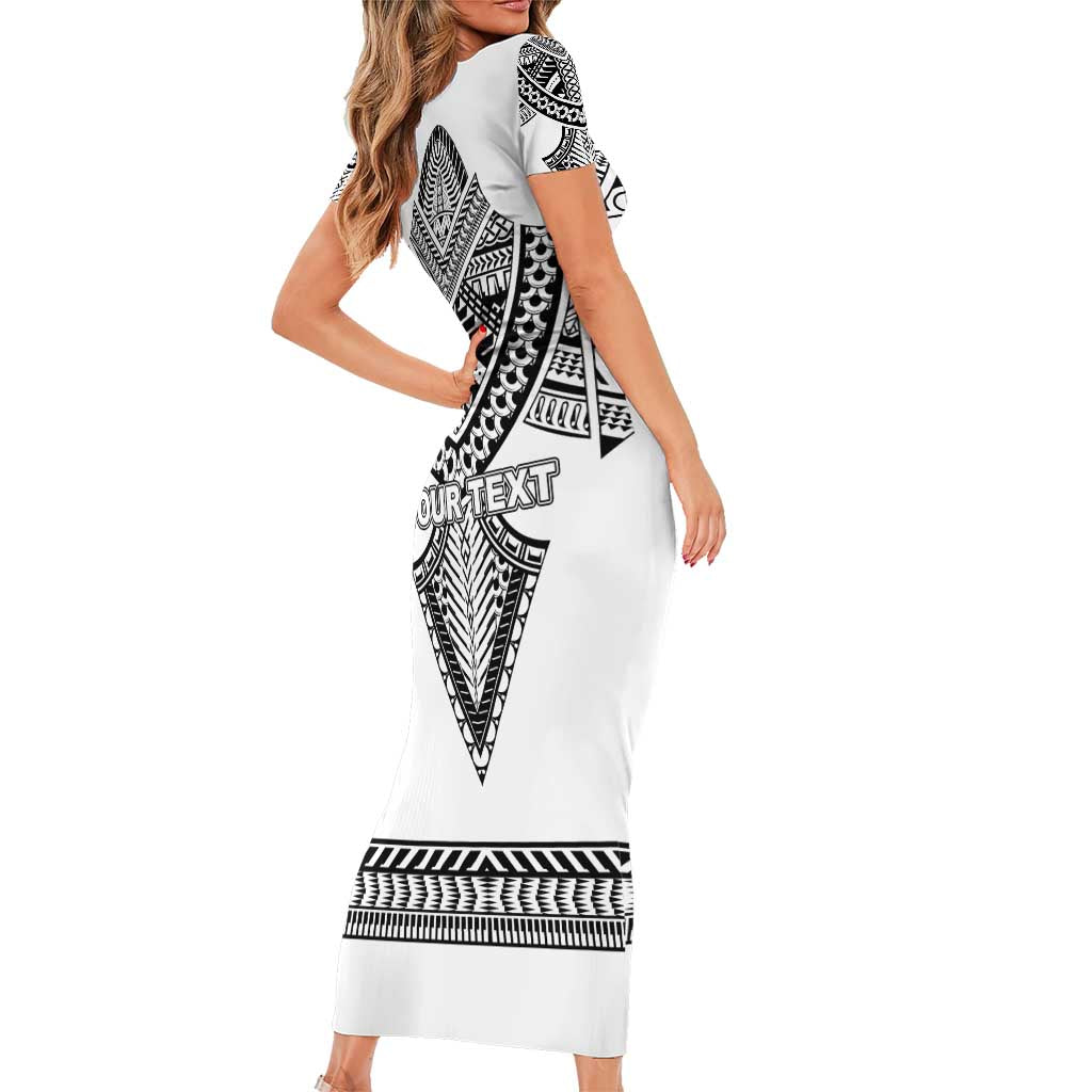 Personalised Melanesian Brotherhood Family Matching Short Sleeve Bodycon Dress and Hawaiian Shirt With Tribal Pattern - Polynesian Pride