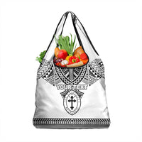 Personalised Melanesian Brotherhood Grocery Bag With Tribal Pattern - Polynesian Pride