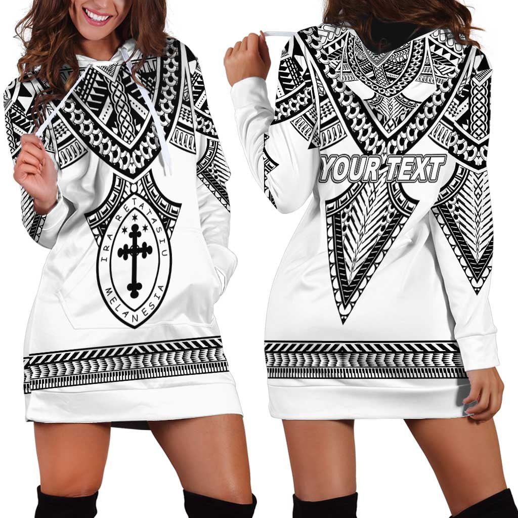 Personalised Melanesian Brotherhood Hoodie Dress With Tribal Pattern LT05 - Polynesian Pride