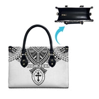 Personalised Melanesian Brotherhood Leather Bag With Tribal Pattern - Polynesian Pride