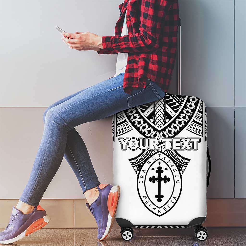 Personalised Melanesian Brotherhood Luggage Cover With Tribal Pattern - Polynesian Pride